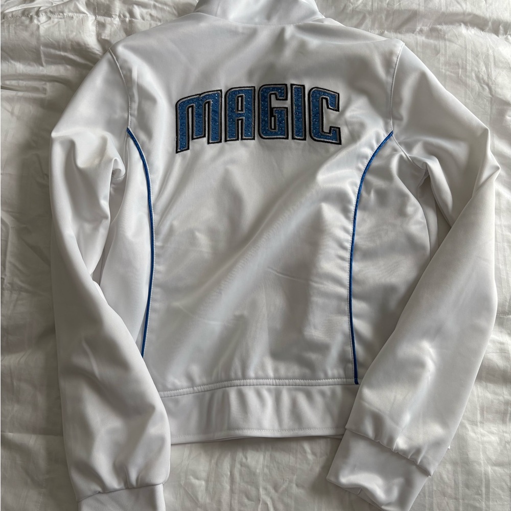 NBA Orlando Magic Women’s Bedazzled White and Blue Jacket Size Small